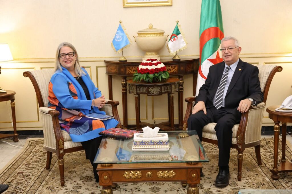 رئيس مجلس الأمة يستقبل السفيرة المنسقة المقيمة لمنظمة الأمم المتحدة بالجزائر