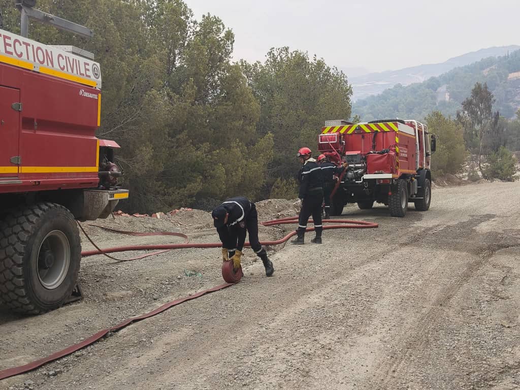 حرائق تيبازة: جهود متواصلة للسيطرة على النيران وإجلاء السكان